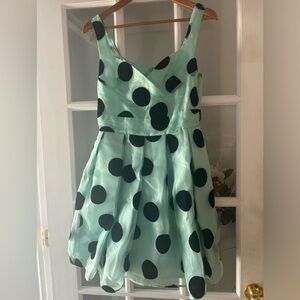 Size 42 Tenax mint polka dot dress